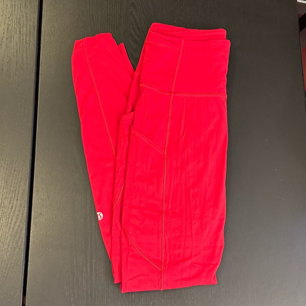 Lululemon Athletica Red Leggings